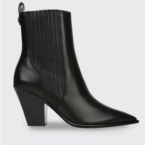 Veronica Beard Leather Ankle Booties - NEW
